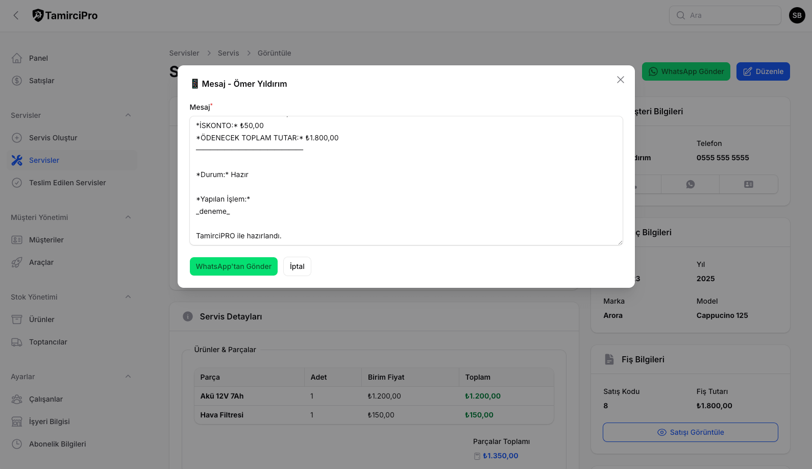 WhatsApp bildirimleri